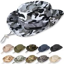 Chapéu Ruqizhi Bucket UPF 50+ com proteção UV cinza Camo Chapéu Ruqizhi Bucket UPF 50+ com proteção UV cinza Camo