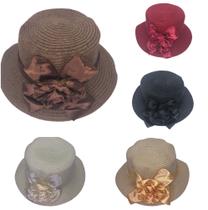 Chapéu Santos Marrom Infantil Menina Delicada Francesa Sol Verão Passeios