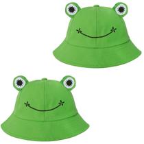 Chapéu SAOROPEB Frog Cotton Bucket ajustável verde