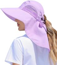 Chapéu SENWAI UV Protection, aba larga, aba de pescoço, roxo Chapéu SENWAI UV Protection, aba larga, aba de pescoço, roxo