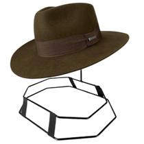 Chapéu Social Marcatto Feltro Marrom Aba 7 Ref. 14138