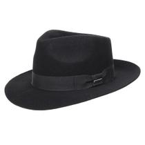 Chapéu Social Preto de Feltro 3x Stetson 29853 Chapéu Social Preto de Feltro 3x Stetson 29853
