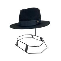 Chapéu Social Ramenzoni Indiana Jones Preto Aba 6 - Ref. 604P Chapéu Social Ramenzoni Indiana Jones Preto Aba 6 - Ref. 604P