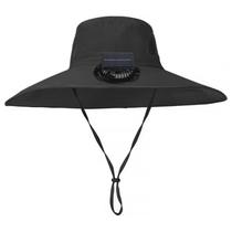 Chapéu Solar com Ventilador NICEYST com Ventilador Destacável UPF 50+ Preto