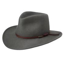 Chapéu Stetson Bozeman de lã de aço, tamanho S, aba de 8 cm
