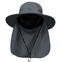 Chapéu Sun Bucket PFFY para homens e mulheres UPF 50+ cinza escuro Chapéu Sun Bucket PFFY para homens e mulheres UPF 50+ cinza escuro