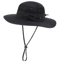 Chapéu Sun Hat Home Prefer para homens UPF 50+, aba larga, preto