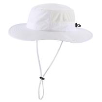 Chapéu Sun Hat Home Prefer UPF50+ de aba larga, branco ajustável
