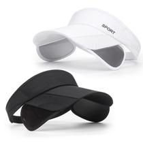 Chapéu Sun Visor JXXAMZ33 para mulheres preto/branco (pacote com 2)