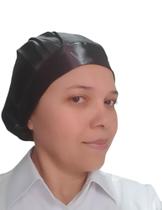 Chapeu Touca cozinheiro de Cozinha preto De Cetim