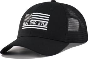 Chapéu TSSGBL Best Dad Ever American Flag Trucker Snapback Cap Chapéu TSSGBL Best Dad Ever American Flag Trucker Snapback Cap