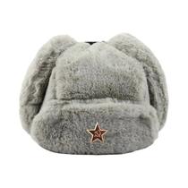 Chapéu Ushanka Masculino De Inverno Com Forro De Pele De Coelho Sintética, Com Protetor De Orelha,