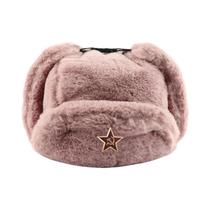 Chapéu Ushanka Masculino De Inverno Com Forro De Pele De Coelho Sintética, Com Protetor De Orelha, Chapéu Ushanka Masculino De Inverno Com Forro De Pele De Coelho Sintética, Com Protetor De Orelha,