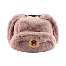 Chapéu Ushanka Masculino De Inverno Com Forro De Pele De Coelho Sintética, Com Protetor De Orelha,