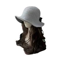 Chapéu Vintage De Lã Para Mulheres, Estilo Bucket, Inverno, Preto, Café, Camelo Escuro, Chapéu De