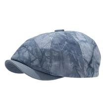 Chapéu vintage Gatsby Newsboy com tampa plana Tie-Dye para homens