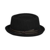 Chapéu Vintage Preto Pork Pie Para Homens Com Laço, 100% Lã Feltro, Chapéu Jazz Unissex Para