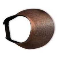 Chapéu Viseira Praia Feminina C/ Elástico Aba 12 Cm Marrom Chapéu Viseira Praia Feminina C/ Elástico Aba 12 Cm Marrom