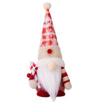 Chapéu xadrez de floco de neve com estatueta de Papai Noel de Natal