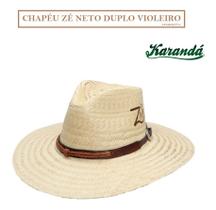 Chapéu Zé Neto De Palha Karandá Duplo Violeiro