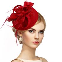 Chapéu Zinniday Red Tea Party 2025 Kentucky Hat 1920 anos 50