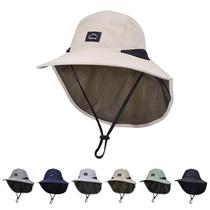 Chapéu ZOORON Kids Sun Hap UPF 50+ com aba de pescoço bege