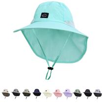 Chapéu ZOORON Outdoor Kids Sun Hap com aba de pescoço UPF 50+ azul