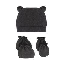 Chapéus Absorventes de Suor & Caps Mitten e Meias Baby Girls Boys Usam Chapéu Beanie - Cinza Escuro