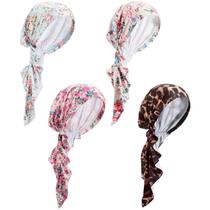 Chapéus Chemo Headwear Halfchet Pretie Cancer Caps para mulheres x4