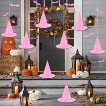 Chapéus de bruxa de Halloween Coneatness 12 peças com corda pendurada e 16 peças de morcegos Chapéus de bruxa de Halloween Coneatness 12 peças com corda pendurada e 16 peças de morcegos