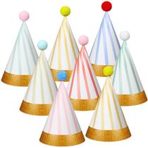 Chapéus de festa MotiMind Birthday Adult Pastel Cone 40 unidades
