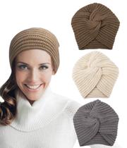 Chapéus de inverno Hapdoo Beanie Hapdoo para mulheres, tricô e turbante de lã Chapéus de inverno Hapdoo Beanie Hapdoo para mulheres, tricô e turbante de lã