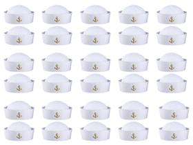 Chapéus de marinheiro Boao Captain Sailor Ship Nautical Yacht x36 brancos Chapéus de marinheiro Boao Captain Sailor Ship Nautical Yacht x36 brancos