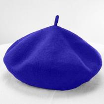 Chapéus femininos de lã vintage boinas de cor sólida boné azul Chapéus femininos de lã vintage boinas de cor sólida boné azul