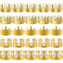 Chapéus Party Crown SIQUK Golden Paper King 40 unidades para festa Chapéus Party Crown SIQUK Golden Paper King 40 unidades para festa