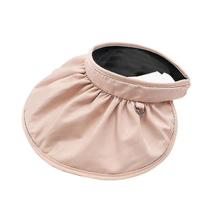 Chapéus viseiras femininas de verão chapéu viseira de sol boné de concha dobrável em forma de rosa