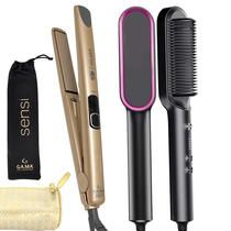 Chapinha De Cabelo Gama Italy Profissional Digital Ion Progressiva 450f Prancha Rose Sensi Bivolt Escova 2 EM 1 HQ