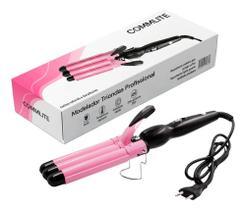 Chapinha Modelador Cabelo Cerâmica Tri-Onda Ondulador Bivolt