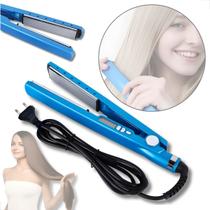 Chapinha Para Cabelo Prancha Bivolt 450F Placas de Titânio Profissional Alisa Sem Danos