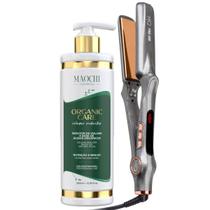 Chapinha Profissional Para Alisamentos Placa De Titanium Espelhado Rosê Bivolt MQ 480F e Alisamento Capilar Organic Care Profissional Maochi 500ml Chapinha Profissional Para Alisamentos Placa De Titanium Espelhado Rosê Bivolt MQ 480F e Alisamento Capilar Organic Care Profissional Maochi 500ml