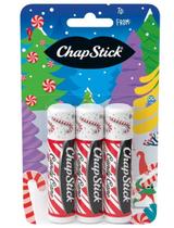 ChapStick Holiday Candy Bálsamo labial Menta pack com 3 Unidades