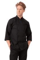 Chaqueta de Chef Chef Works Morocco Negra Manga 3/4 Talla Grande
