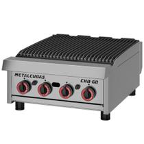 Char Broiler Linha Premium 0,60m CHB-60 G2 Metalcubas - Total Inox c/ 4 Queimadores