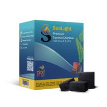 Charcoal Sunlight Premium Coconut Flats 120 meio cubos de 1,25 mm
