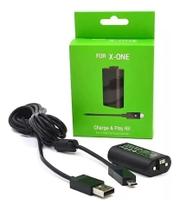 Charge And Play Compatível Xbox One Bateria P/ Controle + Cabo Usb