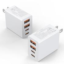 Charger Block iGenjun 40W 4 portas USB C + QC carregador de parede x2 - branco
