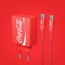 Charger Kit Coca-Cola - PD charger com 1 saída USB-C PD 20W - LIC COCA-COLA