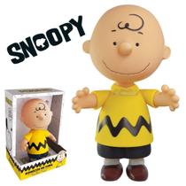 Charlie Brown Boneco Original Vinil 20cm Turma Snoopy Peanuts Brinquedo Presente Menino Menina Crianças +4 Meses Lider