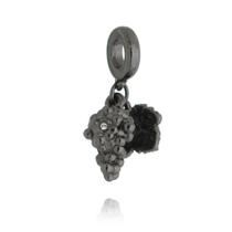 Charm Cachinho de Uvas Revestido em Ródio Negro Charm Cachinho de Uvas Revestido em Ródio Negro
