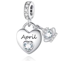 Charm de Piedras de Nacimiento MAVTZRE en Plata Esterlina 925 para Pandora Charm de Piedras de Nacimiento MAVTZRE en Plata Esterlina 925 para Pandora